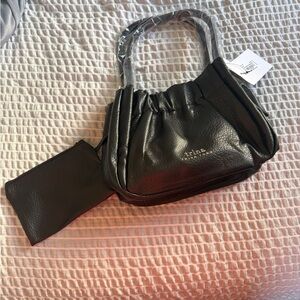 Trina Turk Elegant Black Shoulder Bag with Pouch